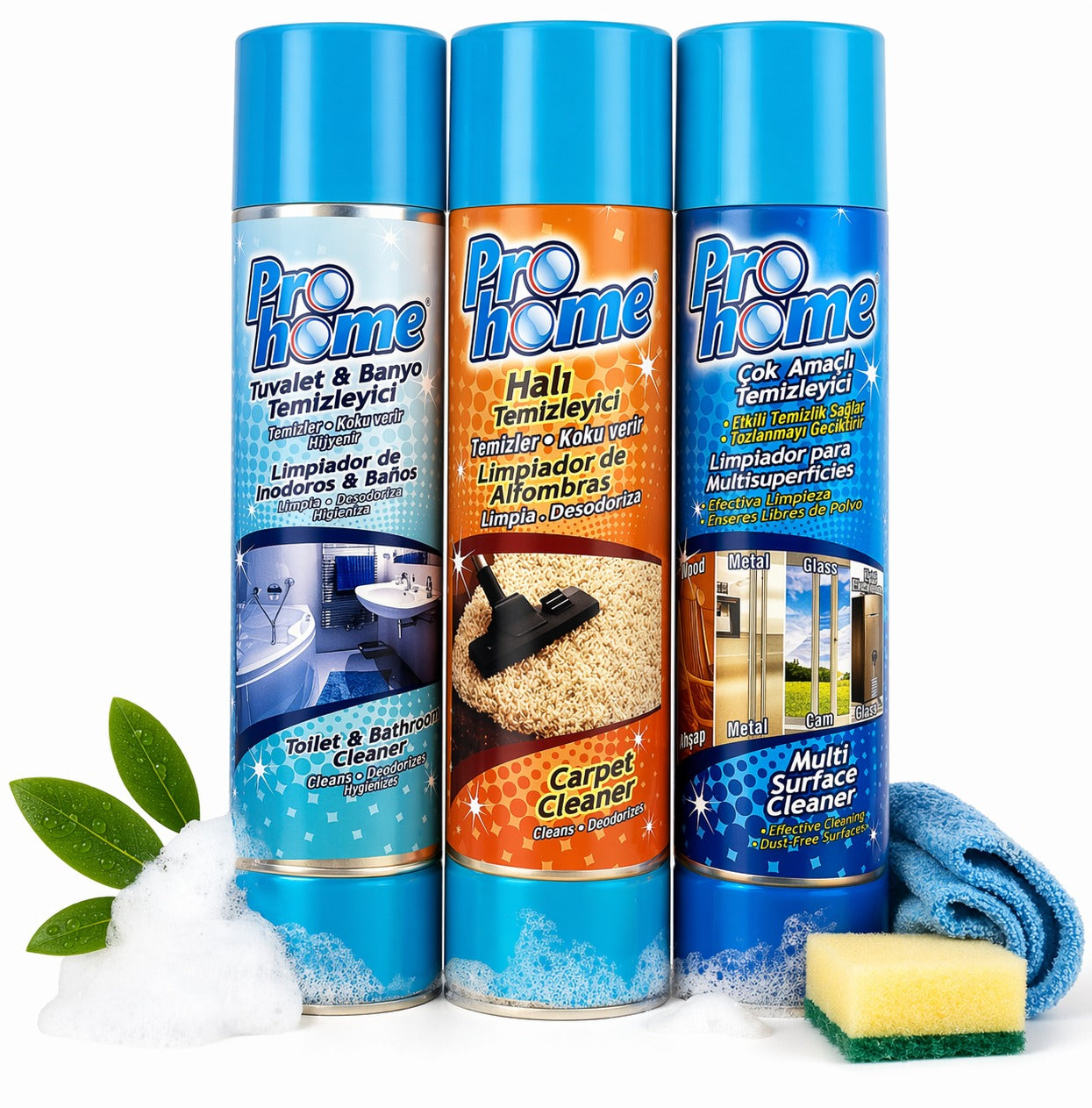 PACK DE ESPUMA PRO-HOME LIMPIEZA 3 FRASC